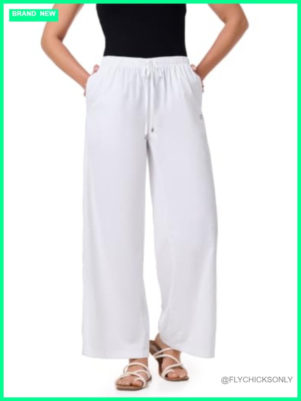Coolibar UPF 50+ Wide Leg Pants with Side Slits Pull On
